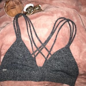 Pink lightly line sports bra